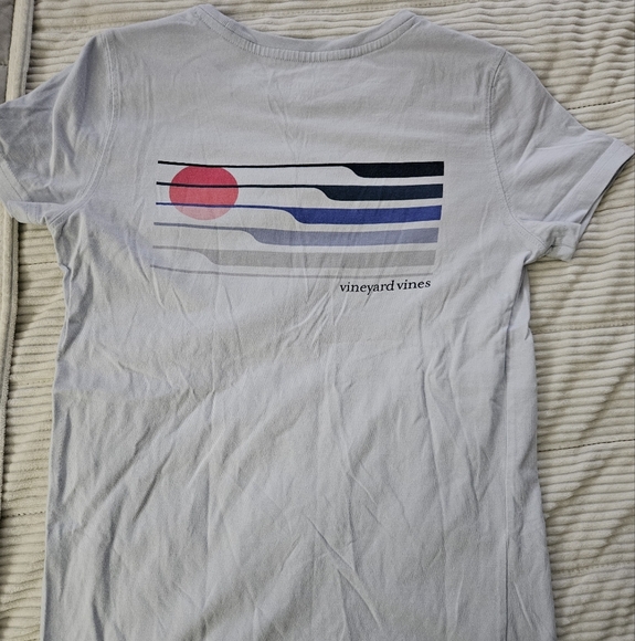 Vineyard Vines Light Blue T-Shirt with Pocket. Size XXS - Picture 5 of 6